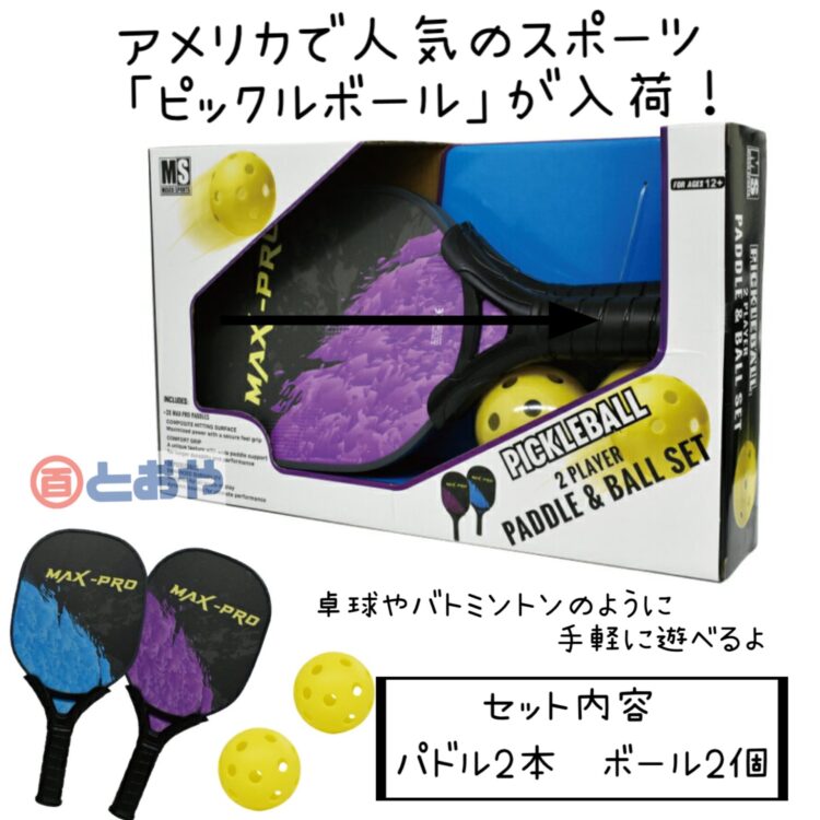 アメリカで大人気スポーツ「ピックルボール」が入荷しました♪